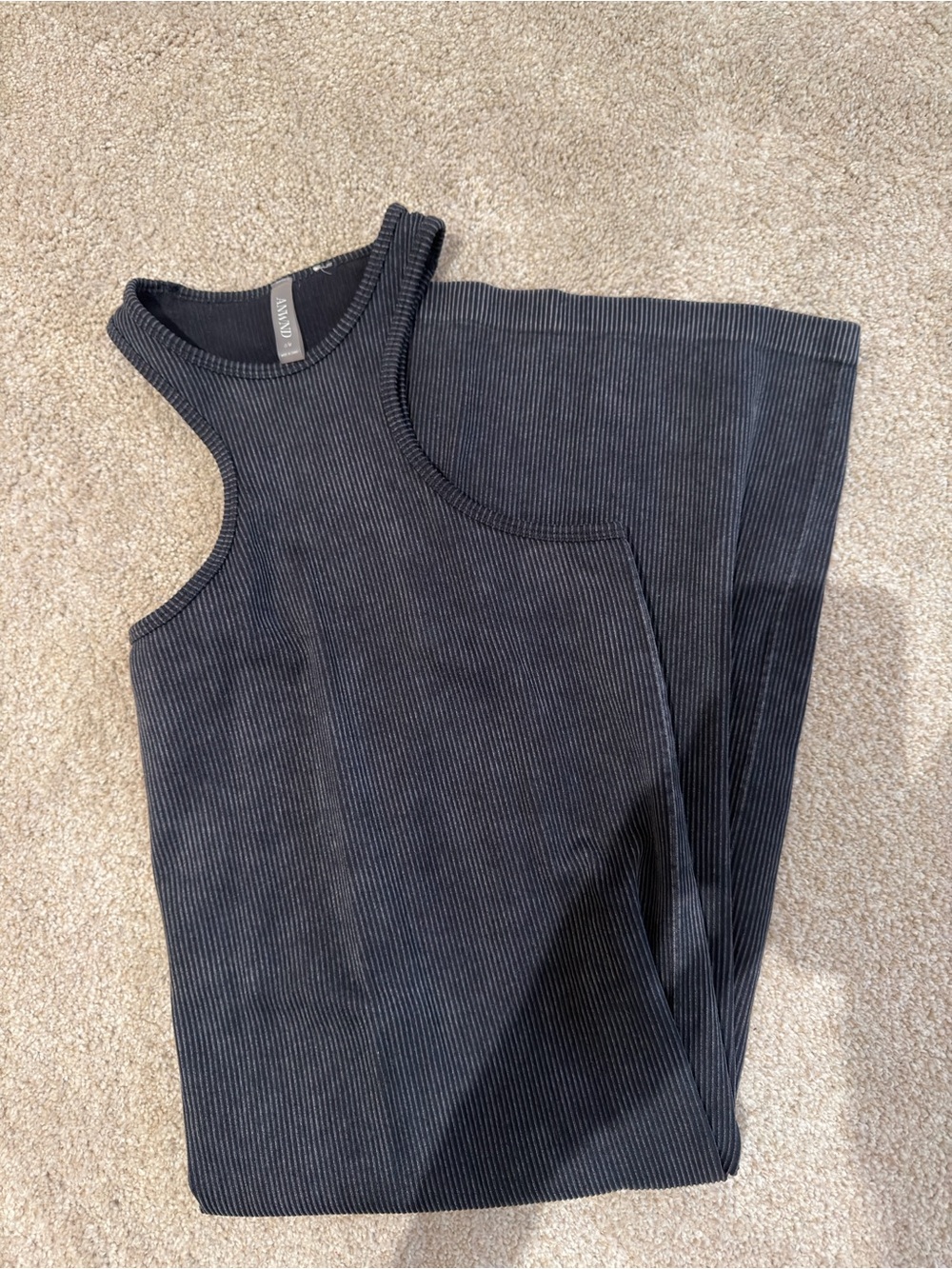 Stitch and Feather Midnight Sky Ribbed Halter Dress
